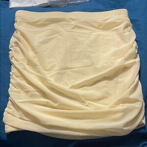 Elegant Cream Mini Skirt